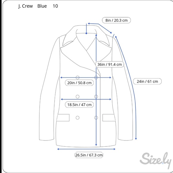 J. Crew Womens 10 Blue Belted Double Breasted Trench Mid Length Classic Office - Picture 13 of 13